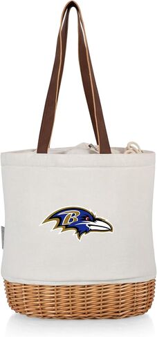 PICNIC TIME NFL Miami Dolphins Pico Willow وسلة غداء معزولة من القماش، قماش طبيعي، (قماش طبيعي) in Saudi Arabia