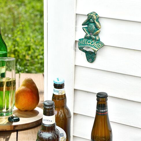 Sungmor Cast Iron Beer Bottle Opener, Vintage Wall Mounted Cool Bottle Opener, 5.7" Funny Monkey Shaped Bottle Cap Opener for Home Kitchen Bar Garage, Unique Gift for Beer Lovers in Saudi Arabia
