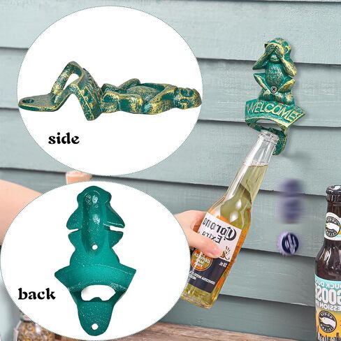 Sungmor Cast Iron Beer Bottle Opener, Vintage Wall Mounted Cool Bottle Opener, 5.7" Funny Monkey Shaped Bottle Cap Opener for Home Kitchen Bar Garage, Unique Gift for Beer Lovers in Saudi Arabia