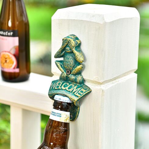 Sungmor Cast Iron Beer Bottle Opener, Vintage Wall Mounted Cool Bottle Opener, 5.7" Funny Monkey Shaped Bottle Cap Opener for Home Kitchen Bar Garage, Unique Gift for Beer Lovers in Saudi Arabia