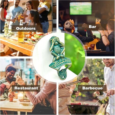 Sungmor Cast Iron Beer Bottle Opener, Vintage Wall Mounted Cool Bottle Opener, 5.7" Funny Monkey Shaped Bottle Cap Opener for Home Kitchen Bar Garage, Unique Gift for Beer Lovers in Saudi Arabia