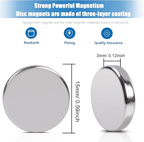 Neodymium Magnets, 0.39x0.08 inch Magnets for Industrial, Round Rare Earth Magnets 80 Pcs in Saudi Arabia