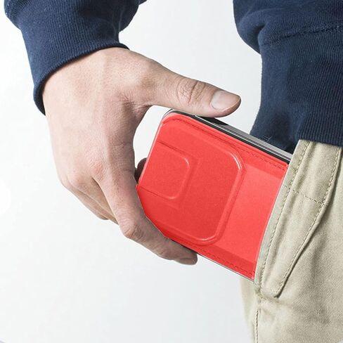 حامل محفظة مغناطيسي Mhvewi متوافق مع سلسلة iPhone 15/14/13/12 وحافظة Magsafe، تعديل الزاوية، تخزين 1-2 بطاقة، محفظة iPhone جلدية مغناطيسية، أسود in Kuwait