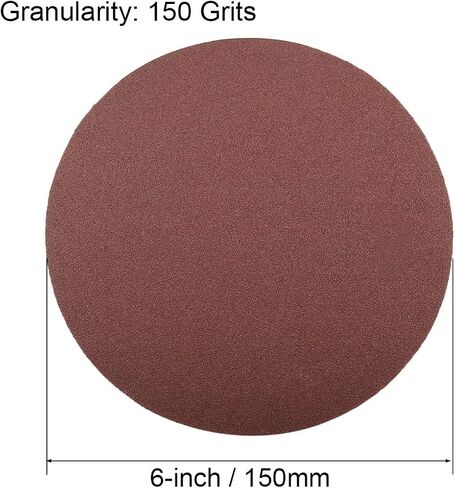 uxcell 6" PSA Sanding Discs 1200 Grit Self Stick Aluminum Oxide Sandpaper for Random Orbital Sander Wood Metal Dry Polishing 10pcs in Saudi Arabia