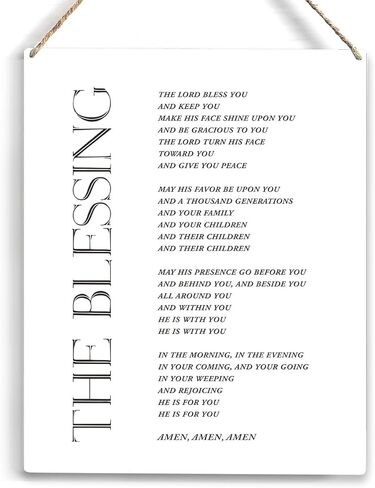 ملهمة نعمة الرب الكتاب المقدس الآية الخشبية علامة ريفية أرقام 6: 24-26 لوحة معلقة خشبية مسيحية لتزيين جدار المنزل 8 × 10 بوصة الحاضر in Kuwait