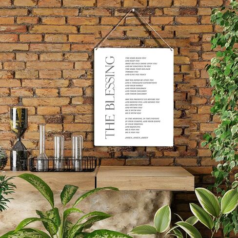 ملهمة نعمة الرب الكتاب المقدس الآية الخشبية علامة ريفية أرقام 6: 24-26 لوحة معلقة خشبية مسيحية لتزيين جدار المنزل 8 × 10 بوصة الحاضر in Kuwait