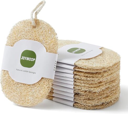 JOYMOOP Loofah Dish Sponges, Natural Dishwashing Sponges for Kitchen, Kitchen Scrubber Loofahs - 12 Pack in Saudi Arabia