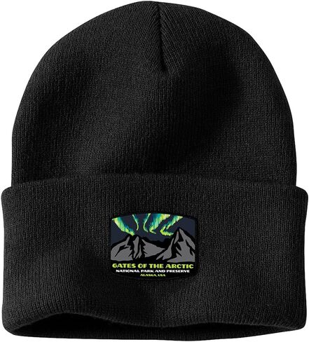 Carhartt Men's 106883 Knit Cuffed Gates of The Arctic National Park Patch Beani in Saudi Arabia