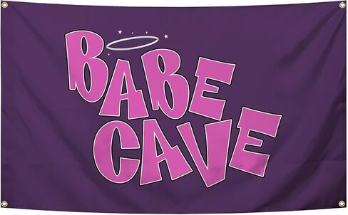 oalwvei Art Tapestry Wall Hanging For Living Room Bedroom Dorm Purple Babe Cave Banner With 4 Brass Grommets 3X5 FT in Saudi Arabia