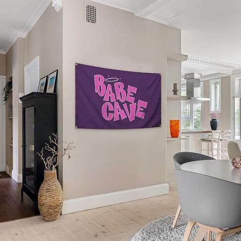 oalwvei Art Tapestry Wall Hanging For Living Room Bedroom Dorm Purple Babe Cave Banner With 4 Brass Grommets 3X5 FT in Saudi Arabia