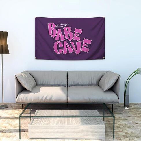 oalwvei Art Tapestry Wall Hanging For Living Room Bedroom Dorm Purple Babe Cave Banner With 4 Brass Grommets 3X5 FT in Saudi Arabia