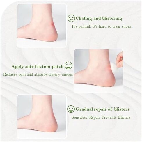 (15 PCS) Anti-Abrasive Invisible Gel Blister Patch - Heel, average size in Saudi Arabia