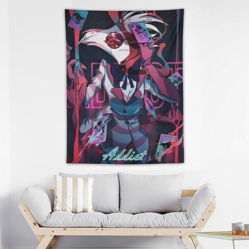 CooolTapestry Hazbin Anime Hotel Tapestry Angel Dust Aesthetic Tapestry for Bedroom Aesthetic Tapestries Wall Decor Hanging for Living Room 30""x40"", style-1-1 in Saudi Arabia