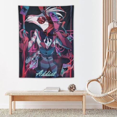 CooolTapestry Hazbin Anime Hotel Tapestry Angel Dust Aesthetic Tapestry for Bedroom Aesthetic Tapestries Wall Decor Hanging for Living Room 30""x40"", style-1-1 in Saudi Arabia