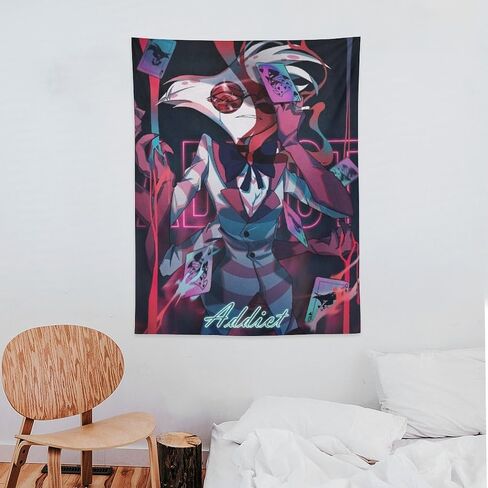 CooolTapestry Hazbin Anime Hotel Tapestry Angel Dust Aesthetic Tapestry for Bedroom Aesthetic Tapestries Wall Decor Hanging for Living Room 30""x40"", style-1-1 in Saudi Arabia
