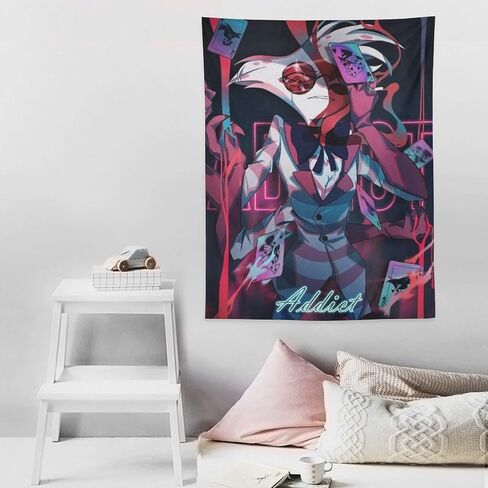 CooolTapestry Hazbin Anime Hotel Tapestry Angel Dust Aesthetic Tapestry for Bedroom Aesthetic Tapestries Wall Decor Hanging for Living Room 30""x40"", style-1-1 in Saudi Arabia