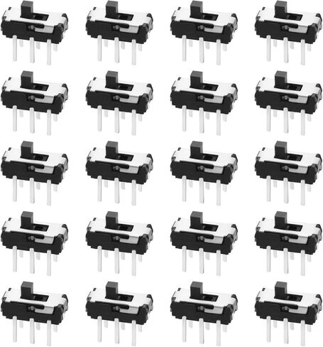 100PCS Slide Switches 6 Pin DC50V 0.3A Micro Slide Switch for DIY Electronics Projects 8.5x9x3.3mm 2 Positions, DPDT Panel Slide Switch DIY Built-in Switch Set in Saudi Arabia