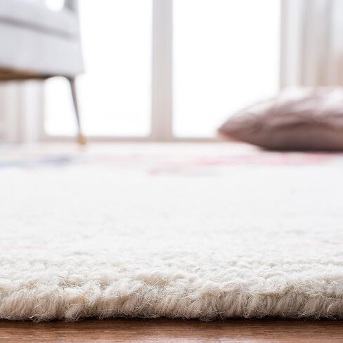 SAFAVIEH Blossom Collection Runner Rug - 2'3" x 8', Pink & Ivory, Handmade Wool, Ideal for High Traffic Areas in Living Room, Bedroom (BLM575U) in Saudi Arabia