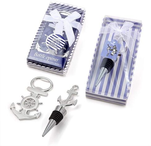 MDLUU 20 Pcs Anchor Bottle Stopper Bottle Opener Return Gifts, Party Favors, Nautical Theme Decor for Baby Shower Wedding Birthday in Kuwait