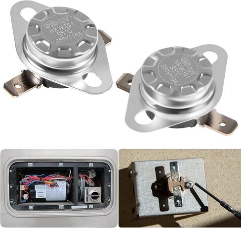 مفتاح حد Bonbo 37022 لسخان فرن Atwood RV متوافق مع فرن سلسلة Hydro Flame 8500 8516 8520 8525 8531 8535 مفتاح حد درجة الحرارة العالية 190 درجة فهرنهايت (عبوة من قطعتين) in Saudi Arabia