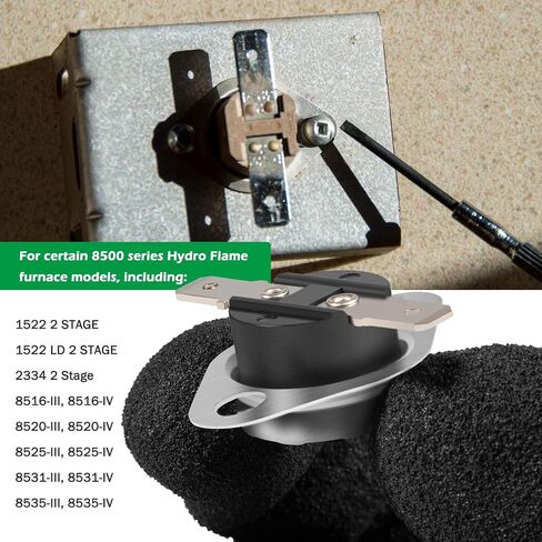 مفتاح حد Bonbo 37022 لسخان فرن Atwood RV متوافق مع فرن سلسلة Hydro Flame 8500 8516 8520 8525 8531 8535 مفتاح حد درجة الحرارة العالية 190 درجة فهرنهايت (عبوة من قطعتين) in Saudi Arabia