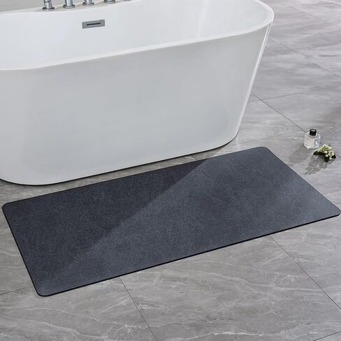 سجادة حمام MIULEE فائقة الامتصاص غير قابلة للانزلاق سريعة الجفاف سجادة حمام قابلة للغسل في أرضية الحمام، سجادة دش للحمام، أمام حوض الاستحمام، كحلي، 20 * 30 بوصة in Kuwait
