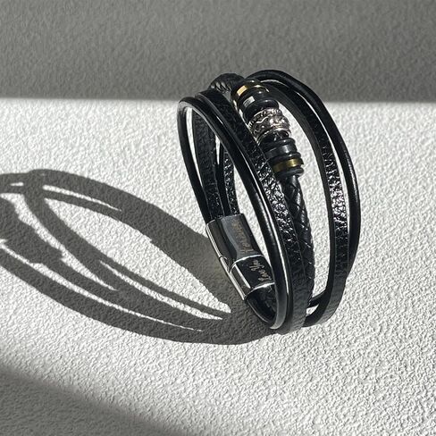 To My Son Bracelet From Mom Mother and Son Forever Linked Together Braided Leather Bracelet Handmade Mens Bracelet Leather Birthday Gift For Son From Mom (B) in Saudi Arabia