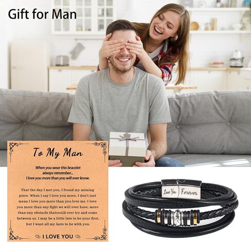 To My Son Bracelet From Mom Mother and Son Forever Linked Together Braided Leather Bracelet Handmade Mens Bracelet Leather Birthday Gift For Son From Mom (B) in Saudi Arabia