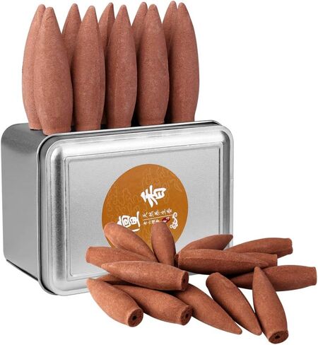 30 Mins Backflow Incense Cones, 16 Pcs Gift Box Package 30 Minutes Long Burning Time Extra Large Natural Sandalwood Smoke Waterfall Effect (30 Mins 16 Pcs Sandalwood Scent) in Saudi Arabia
