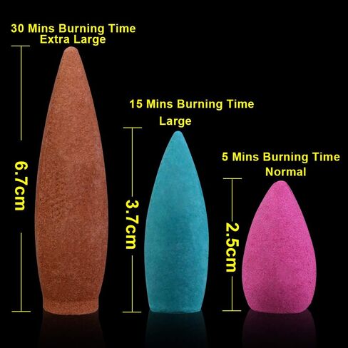 30 Mins Backflow Incense Cones, 16 Pcs Gift Box Package 30 Minutes Long Burning Time Extra Large Natural Sandalwood Smoke Waterfall Effect (30 Mins 16 Pcs Sandalwood Scent) in Saudi Arabia