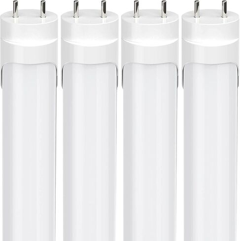 JESLED Dimmable T8 LED Type B Light Bulbs 4 Foot, 3120+Lumens, 5000K Daylight White, 24W (65W Equivalent), 4FT Fluorescent Tube Replacement, Ballast Bypass, Dual Ended Power, Frosted, 4-Pack in Saudi Arabia