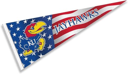 Kansas Jayhawks Nation USA Stars and Stripes Pennant Pennant Banner Flag in Saudi Arabia