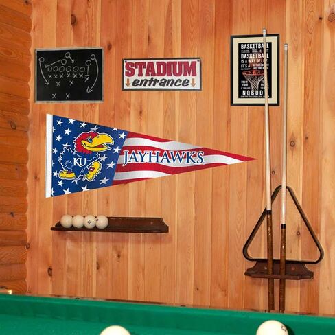 Kansas Jayhawks Nation USA Stars and Stripes Pennant Pennant Banner Flag in Saudi Arabia