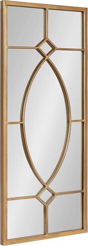 Kate and Laurel Bakersfield Elegant Wall Mirror, 13 x 30, Gold, Traditional Metal Framed Mirror for Wall in Saudi Arabia