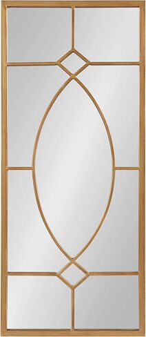 Kate and Laurel Bakersfield Elegant Wall Mirror, 13 x 30, Gold, Traditional Metal Framed Mirror for Wall in Saudi Arabia