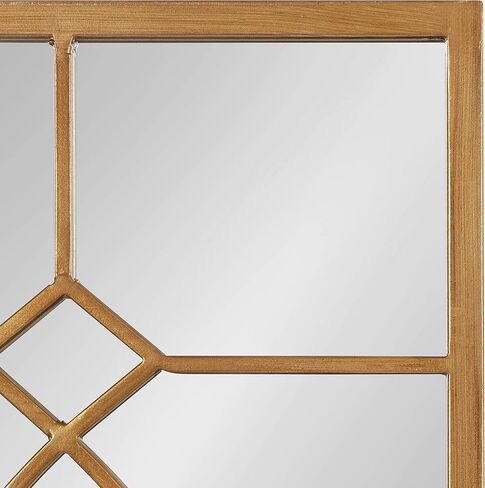 Kate and Laurel Bakersfield Elegant Wall Mirror, 13 x 30, Gold, Traditional Metal Framed Mirror for Wall in Saudi Arabia