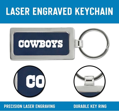 Rico Industries NHL Laser Engraved Metal Keychain Two Sided Metal Keychain - Great Every Day Auto Accessory in Saudi Arabia