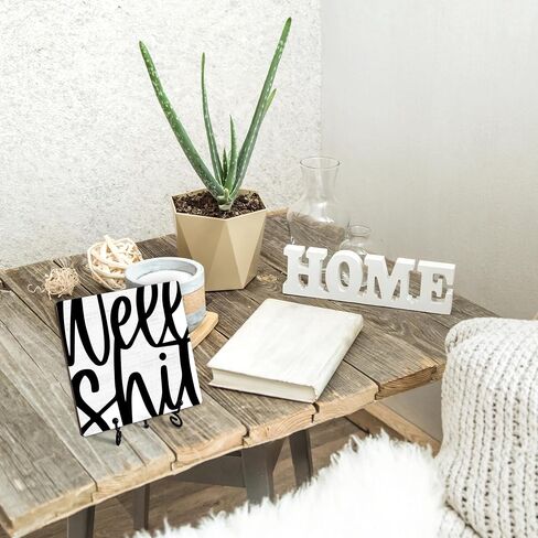 Bathroom Sign Decor, Funny Bathroom Decor Gifts For Women Men, Rustic Guest Bathroom Decor Sign, Wooden Sign With Iron Stand, Home Decor For Farmhouse Bathroom Toilet Restroom Home Half Bath -25 in Saudi Arabia