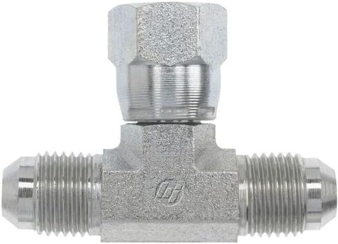 Brennan Industries 6600-16-16-16-FG Forged Steel Tee Tube Fitting, 1-5/16"-12 SAE x 1-5/16"-12 SAE x 1 5/16"-12 SAE Thread, 1" Male JIC x 1" Male JIC x 1" Female JIC Swivel in Saudi Arabia