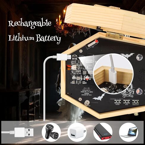 معدات صيد الأشباح، صندوق الموسيقى Briidea Paranormal Detection Kit، يأخذك لتجربة أنشطة أبحاث الأشباح المثيرة وجلسات تحضير الأرواح in Kuwait