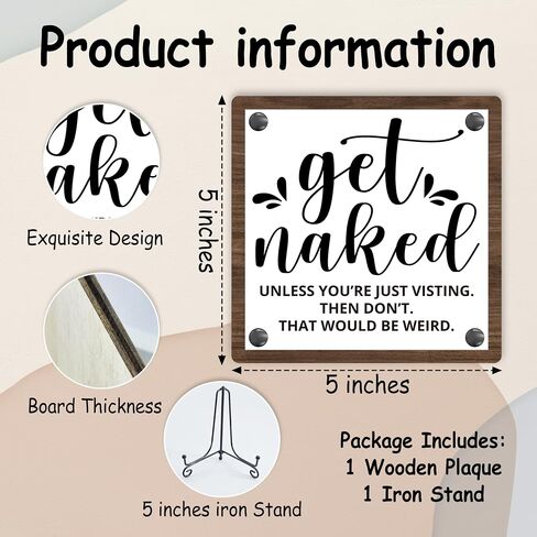 Bathroom Sign Decor, Funny Bathroom Decor Gifts For Women Men, Rustic Guest Bathroom Decor Sign, Wooden Sign With Iron Stand, Home Decor For Farmhouse Bathroom Toilet Restroom Home Half Bath -25 in Saudi Arabia