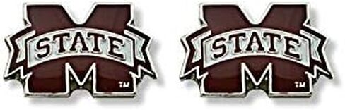مجموعة هدايا من الفولاذ المقاوم للصدأ تحمل شعار NCAA Mississippi State Bulldogs من أمينكو، وسوار وأقراط in Saudi Arabia