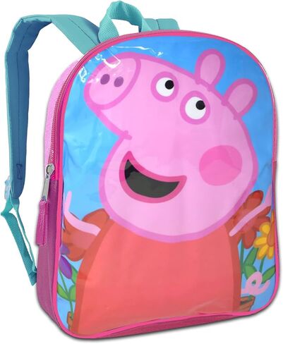 Peppa Pig Backpack for Girls - Bundle with 15" Peppa Pig Backpack, Mini Coloring Book, Stickers, Water Bottle, More | Peppa Pig Preschool Backpack in Saudi Arabia