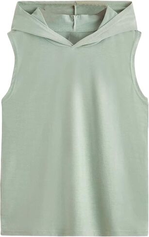 Milumia Boy's Casual Sleeveless Hooded School Workout Basic Comfy Tank Top in Saudi Arabia