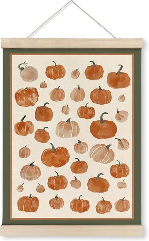 HRQKO Vintage Fall Wall Decor Poster Hanger Frame, Rustic Botanical Wall Art with Wooden Frames, Botanical Prints, Fall Leaf Decor Wall Hanging Banner Decor for Home Bedroom Living Room, 12x16 Inch in Saudi Arabia