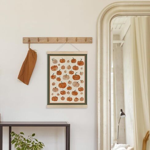 HRQKO Vintage Fall Wall Decor Poster Hanger Frame, Rustic Botanical Wall Art with Wooden Frames, Botanical Prints, Fall Leaf Decor Wall Hanging Banner Decor for Home Bedroom Living Room, 12x16 Inch in Saudi Arabia