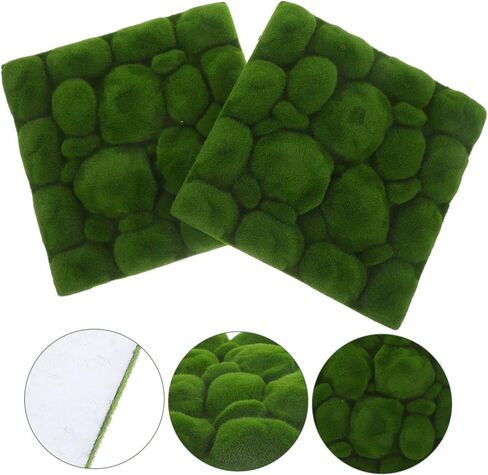 ABOOFAN Moss Wall Panel Simulation Green Moss Stone Foams Tile Board Fake Moss Tiles DIY Craft Wall Background Greenery Wall Decoration for Home Living Room in Kuwait