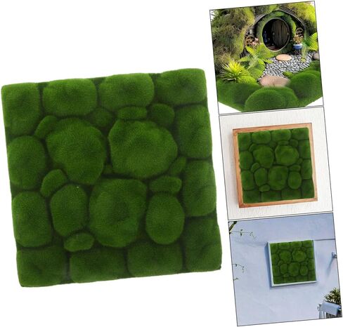 ABOOFAN Moss Wall Panel Simulation Green Moss Stone Foams Tile Board Fake Moss Tiles DIY Craft Wall Background Greenery Wall Decoration for Home Living Room in Kuwait