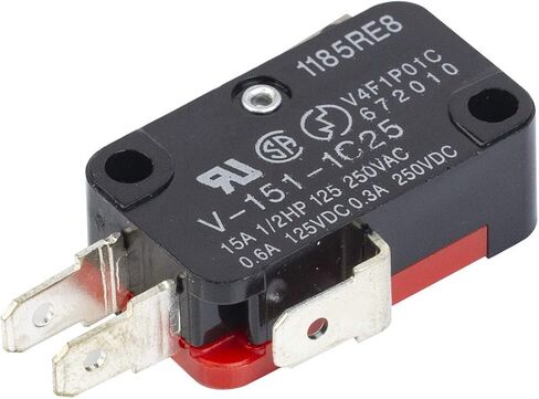 6Pcs V-151-1C25 Short Straight Lever Type Micro Limit Switch SPDT Snap Action for Arduino in Saudi Arabia