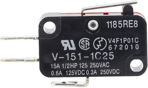6Pcs V-151-1C25 Short Straight Lever Type Micro Limit Switch SPDT Snap Action for Arduino in Saudi Arabia